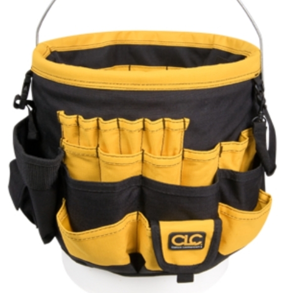 CLC (Custom LeatherCraft) 61 Pocket In-and-Out Bucket Organizer - black & gold - Picture 2 of 11